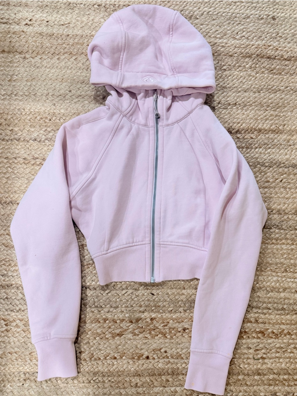 lululemon athletica Light Pink Cropped Full-Zip Hoodie
